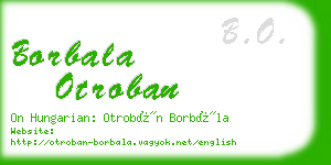 borbala otroban business card